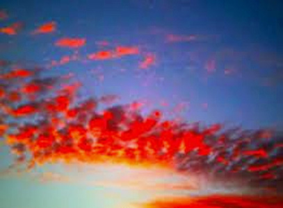 red clouds in sky