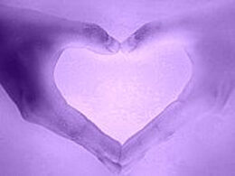 purple hands heart