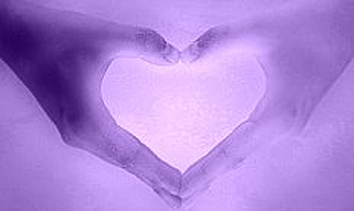 purple hands heart