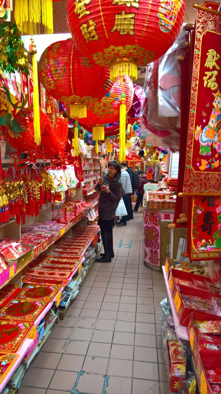 Judith Wendell in a Chinese shop