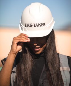 woman in hard hat