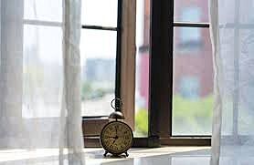 clock by window
