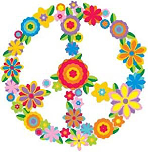 peace sign flowers