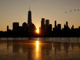 Fall Equinox sunset New York City