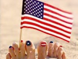 flag on the beach