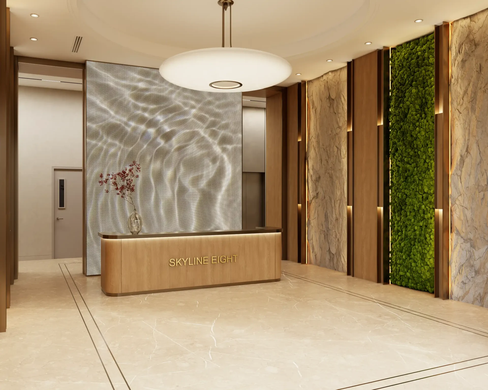 Skyline 8 lobby development and design